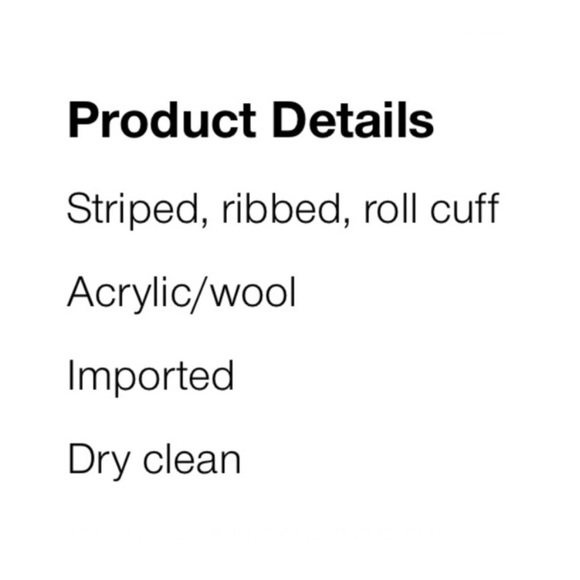 NWT AllSaints Ribbed Striped Fisherman Beanie - Picture 7 of 7